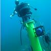 A diver completes the installation of Sentinel sonar heads and Scylla underwater loudhailers.