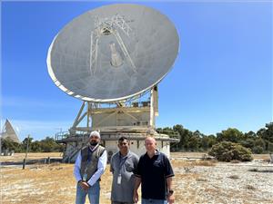 Jatinder Singh, Asokan Nallasivam, and Brett Schipp (L-R) - Inmarsat’s Perth Launch team, who supported both Inmarsat’s I-6 F1 and F2 satellites during launch and early orbit. Image courtesy Inmarsat