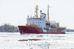 The CCGS Pierre Radisson, a 320' ice breaker from the Canadian Coast Guard (Source: John E Heintz Jr / Shutterstock.com)