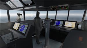 The simulators are specifically designed to build the level of competence needed for advanced operations and will support education and training of the Royal Navy Bridge Teams. Image courtesy Kongsberg Digital
