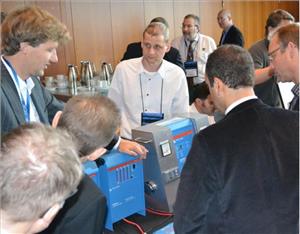 Visitors to METS get a hands-on demonstration of the interoperability of devices on the NMEA 2000 network.