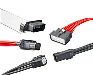 ML-XT solution for wiring applications in harsh environments. The 18-circuit ML-XT sealed system, with XRC terminals, color-coded housings and custom options, ships fully assembled—ready to deliver full IP68, IP69K and SAE J2030 compliance. (Photo: Molex)
