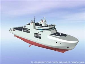Artist rendering of the definition design for Arctic/Offshore Patrol Ships